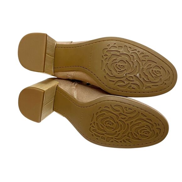 Taryn Rose Cassidy Ankle Boots 5.5B Pink Block Heel Leather Metallic Shiny - Picture 9 of 11